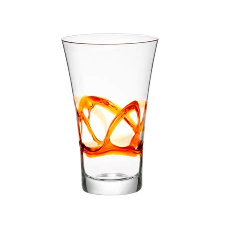 Bicchiere Acqua Ceralacca Arancio 38cl Bormioli Rocco Conf 6 Pezzi