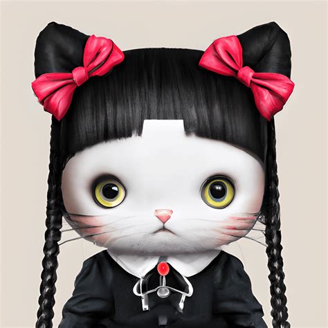 Hello Kitty Mix Wednesday Adams Graphic · Creative Fabrica