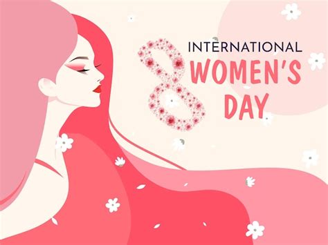 Premium Vector Vector 8 March Womens Day Greeting Card Design With