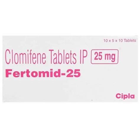 Fertomid 25 Mg Tablets Packaging Type Box Packaging Size Strips At