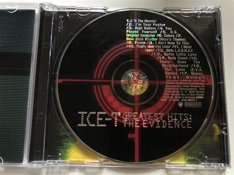 Ice T Greatest Hits The Evidence Warner Bros Records Audio Cd 2000 9362 46500 2