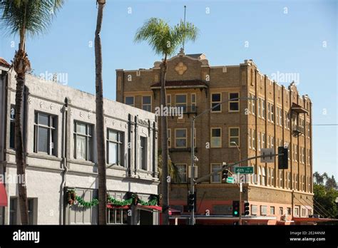 Sun Shines On The Historic Downtown District Of Santa Ana California