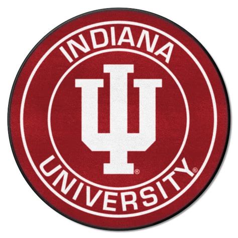 Fanmats Ncaa Indiana University Red 2 Ft X 2 Ft Round Area Rug 18609