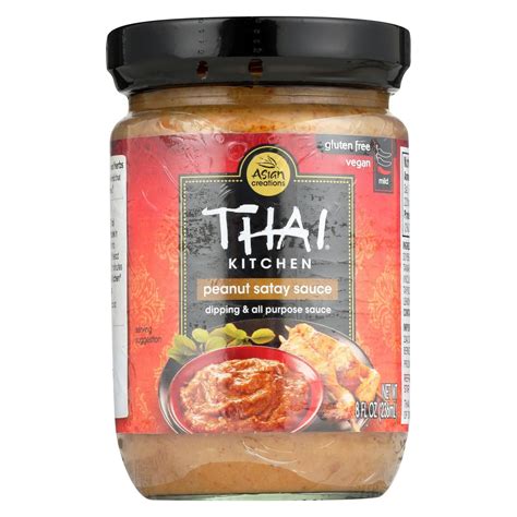 Thai Kitchen Peanut Satay Sauce Case Of 12 8 Fl Oz Peanut Satay Sauce Satay Sauce Satay