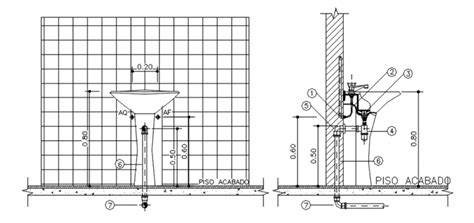 Drawing of wash basin details AutoCAD file - Cadbull