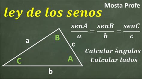 Ley Teorema de Senos Cómo encontrar Sacar un lado o Angulo desconocido