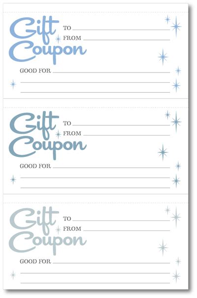 Printable Coupon Template For A Gift Printable Templates