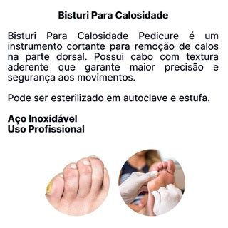 Bisturi Para Calosidade Plantar Tira Calo Podologia Profissional Inox