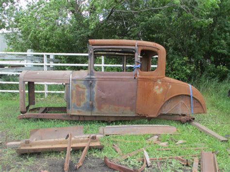 1930 Model A Ford Coupe with Sport Coupe for Parts Project Rat Rod