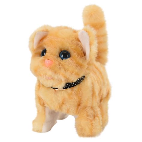 Walking Kitty Plush Toy Electric Interactive Cat Stuffed Animal Meowing