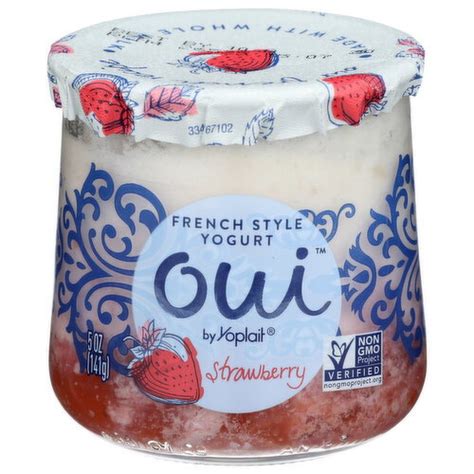 yoplait oui french style strawberry yogurt  ounce brookshires