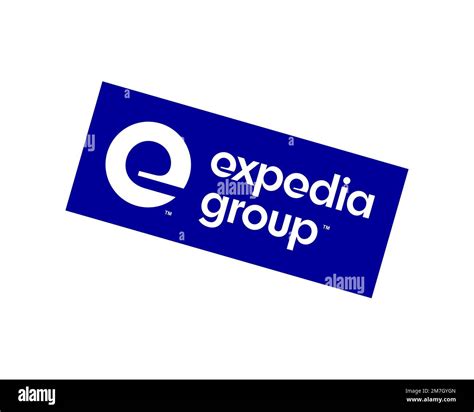 Expedia Group, rotated logo, white background B Stock Photo - Alamy