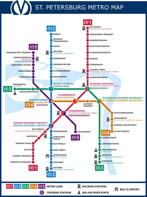 Saint Petersburg Metro Map Mapsof Net