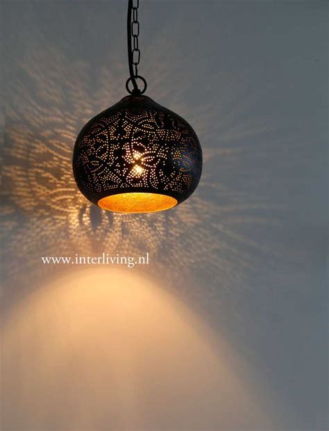 Kleine Oosterse Filigrain Lamp Open Bol Hanglamp Met Gaatjes