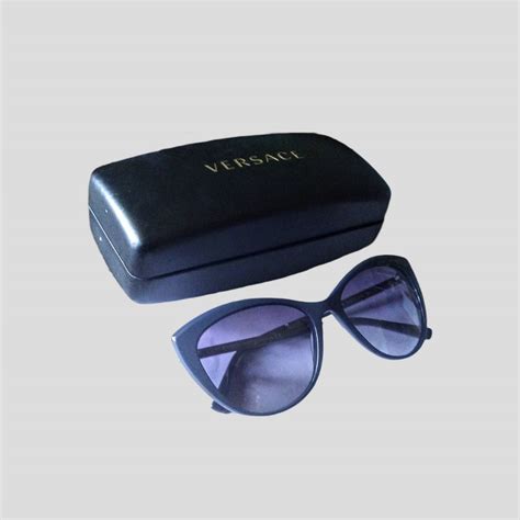 Versace Versace Sunglasses 4348 5230/1G Blue Silver Cat Eye | Grailed