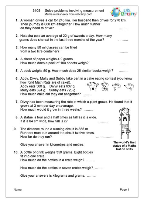 Solve Problems Involving Measurement Reasoningproblem Solving Maths Worksheets For Year 5