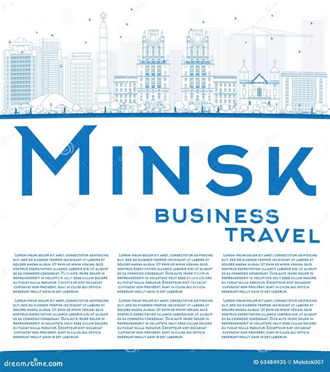 Descriva L Orizzonte Di Minsk Con Le Costruzioni Blu E Copi Lo Spazio