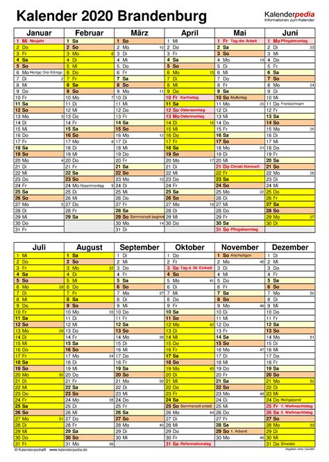 Kalender Brandenburg Ferien Feiertage Word Vorlagen