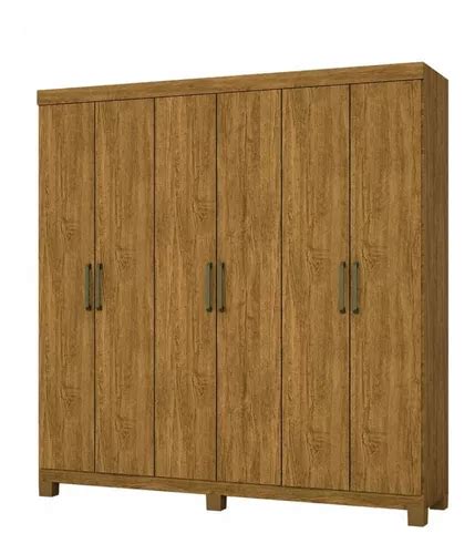 Armario R22 6 puertas 2 cajones Mueble Carioca Color Freijó MercadoLibre