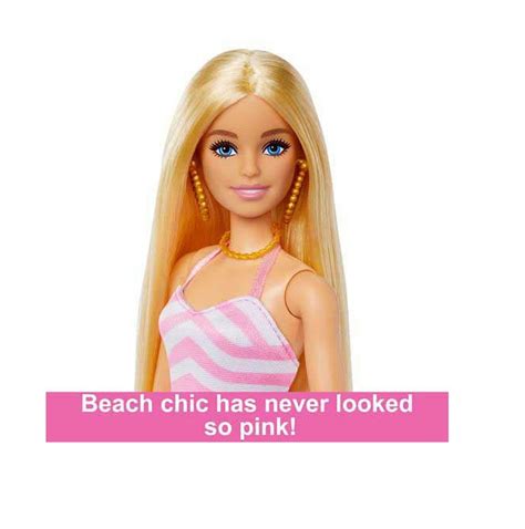 Mattel Κούκλα Barbie Beach Glam Hpl73 Χοπ Χοπ Toys