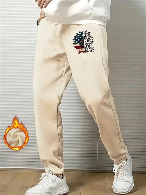 American Flag Print Mens Pants Drawstring Sweatpants Loose Temu Canada