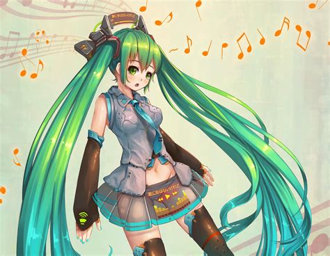 Fonds D Ecran X Vocaloid Hatsune Miku Jupe Anime Filles