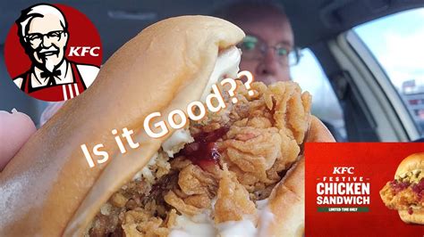 Food Review Kfc Festive Chicken Sandwich Is It Good Youtube