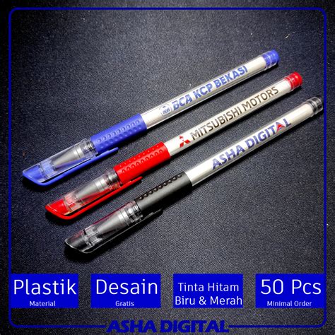 Jual Pulpen Promosi Souvenir Ekonomis Bolpoin Custom Logo Tulisan