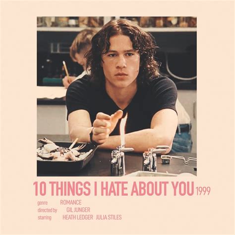 Minimalist 10 Things I Hate About You Polaroid Poster Movie Poster