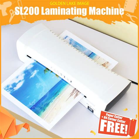 Sl200 Laminator A4 Hot And Cold Laminating Machine【free Paper Cutter