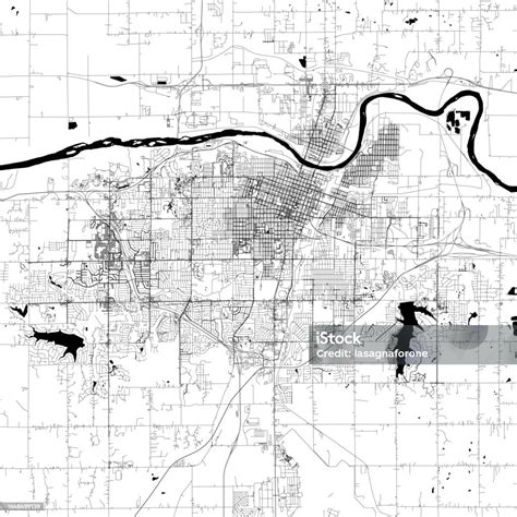 Topeka Kansas Usa Vector Map Stock Illustration - Download Image Now ...