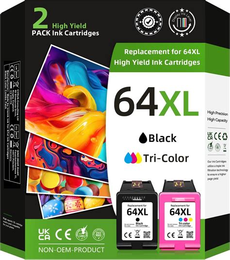 Amazon Valnalo 64XL Ink Cartridge Black And Color Combo Pack For