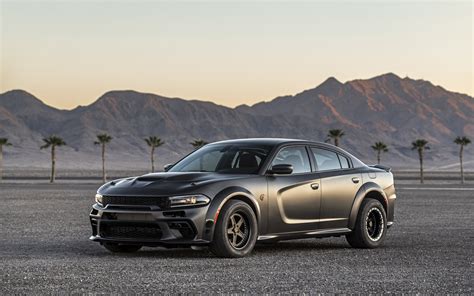 Download Wallpapers 2019 Dodge Charger Front View Matte Black