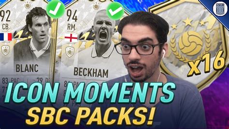 X16 Guaranteed Icon Moments Sbc Packs Fifa 22 Ultimate Team Youtube