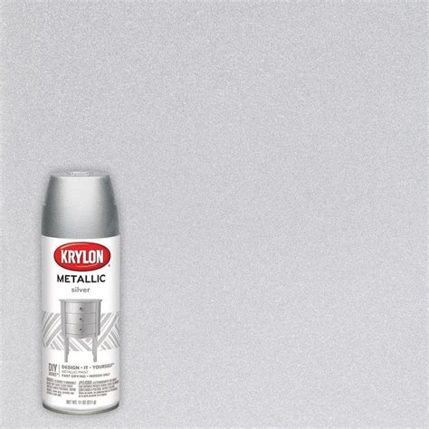 Krylon High Gloss Metallic Silver Metallic Spray Paint Actual Net