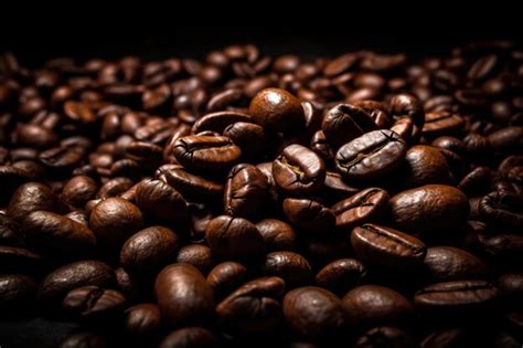 Premium Photo | Coffee beans on black background