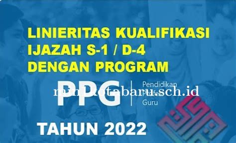 Linieritas Kualifikasi Ijazah S 1 D4 Dengan Program PPG Dalam Jabatan