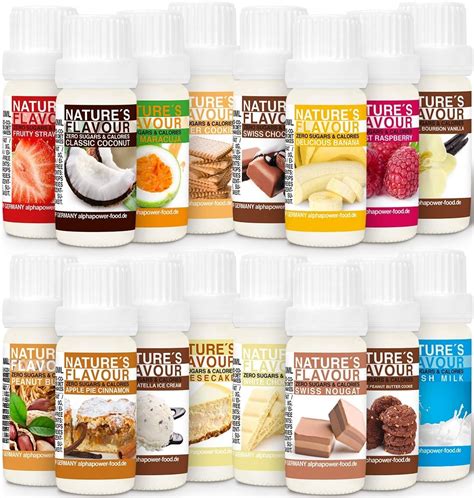 ALPHAPOWER FOOD Flavour Drops 16x Spar Set, Flavdrops I 100% ...