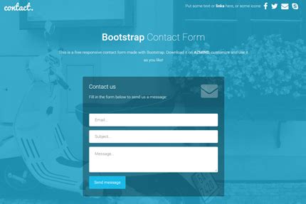 Bootstrap Contact Forms: 2 Free Responsive Templates | AZMIND