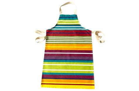 Turquoise Green Red Childrens Water Repellent Aprons The Stripes