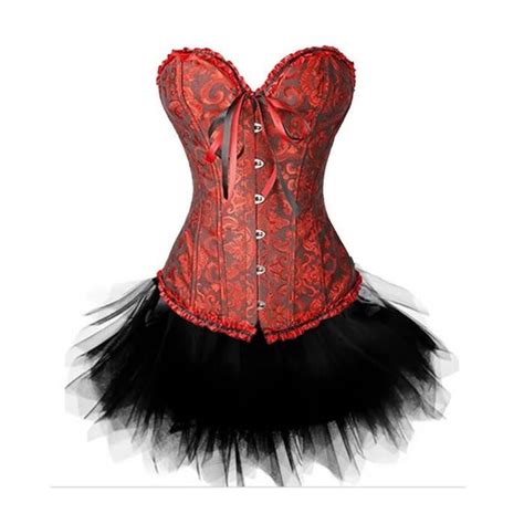 Bustier Femme Lingerie Sexy Burlesque Avec Mini Jupe TuTu Robes Fantaisie Pour Femmes Costume