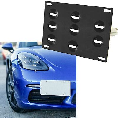 Front Tow Hook License Plate Mount Bracket Kit For Porsche Panamera