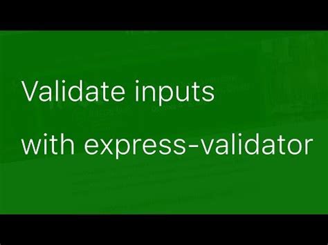 Using Express Validator To Validate Query Params A Comprehensive Guide