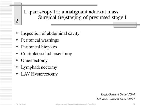 Laparoscopic Surgery In Gynaecologic Oncology An Added Value Ppt Download