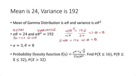 Gamma Distribution Examples Youtube