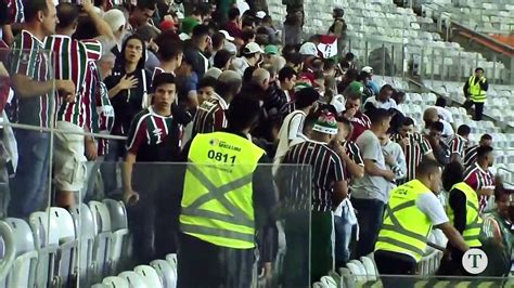 Torcidas de Cruzeiro e Fluminense brigam no Mineirão antes da partida