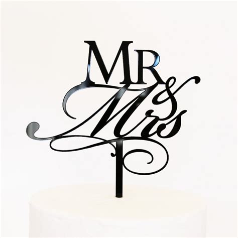 Elegant Mr And Mrs Cake Topper Sandra Dillon Design