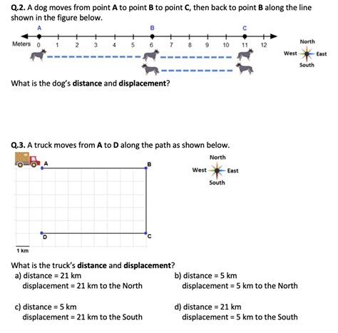 Distance Displacement Speed And Velocity Worksheet Printables