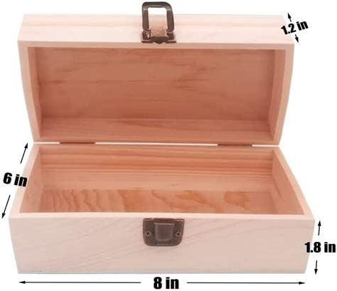 Amazon Kyler Unfinished Pine Wood Box Large Wooden Boxes