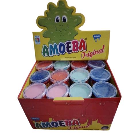 C 24 Potes De Amoeba Geleca De Brincar Original Asca Toys Shopee Brasil